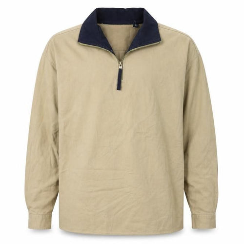 Maine Mens Brown Cotton Henley Sweatshirt Size M