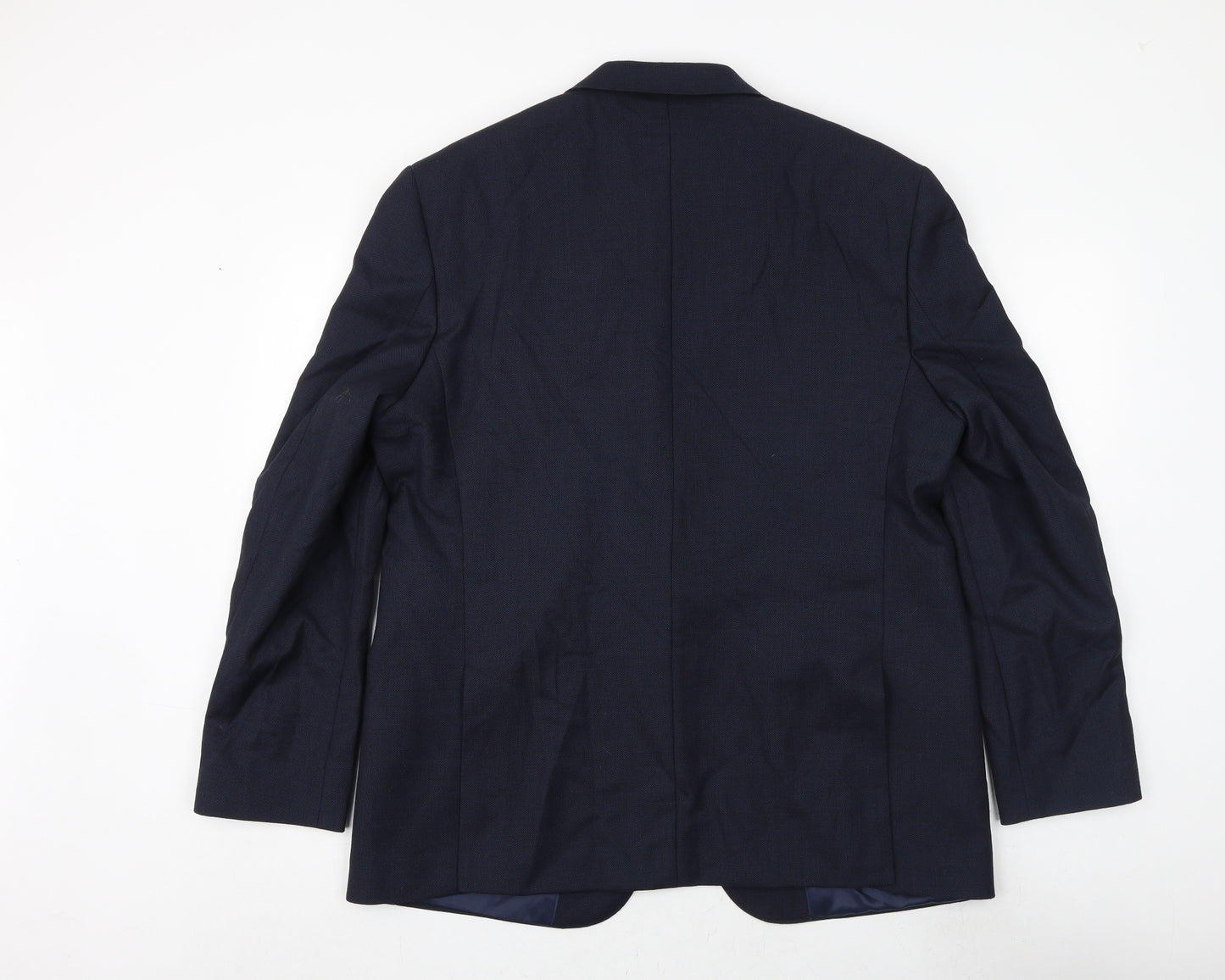 Marks and Spencer Mens Blue Wool Jacket Suit Jacket Size 44 Regular