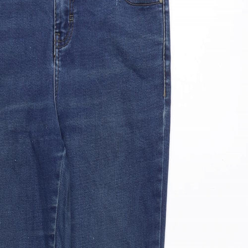 TU Womens Blue Cotton Skinny Jeans Size 12 L28 in Slim Zip