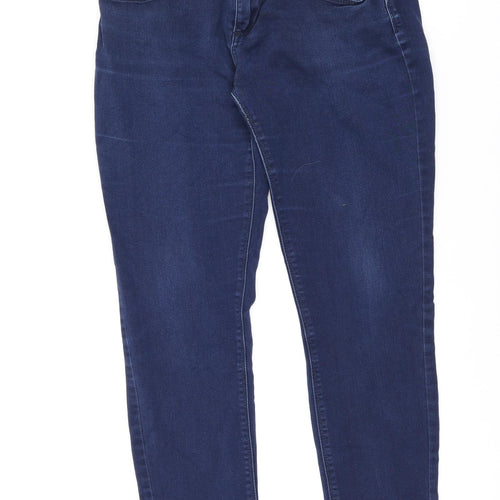 LIFT & SHAPE Womens Blue Cotton Skinny Jeans Size 12 L28 in Regular Zip