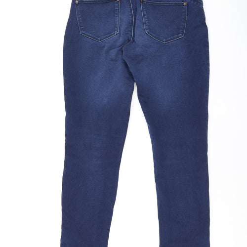 LIFT & SHAPE Womens Blue Cotton Skinny Jeans Size 12 L28 in Regular Zip