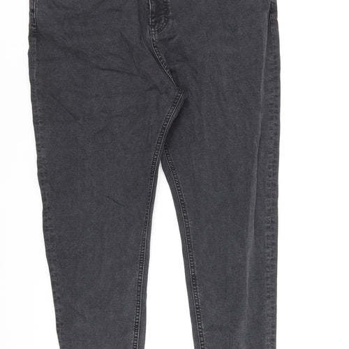 Per Una Womens Black Cotton Skinny Jeans Size 18 L27 in Regular Zip