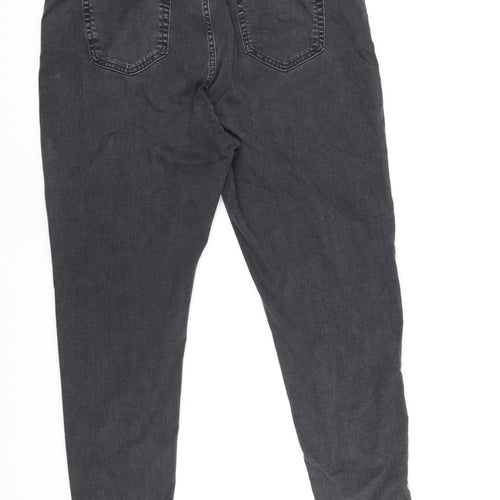 Per Una Womens Black Cotton Skinny Jeans Size 18 L27 in Regular Zip