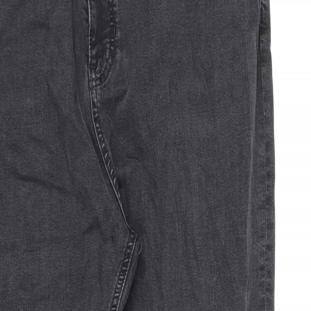 Per Una Womens Black Cotton Skinny Jeans Size 18 L27 in Regular Zip