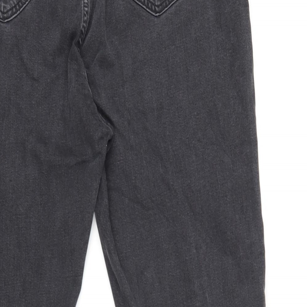 Per Una Womens Black Cotton Skinny Jeans Size 18 L27 in Regular Zip