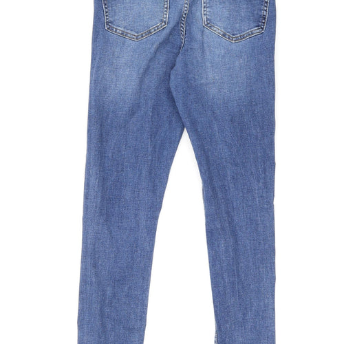 Denim & Co. Womens Blue Cotton Skinny Jeans Size 10 L25.5 in Regular Zip