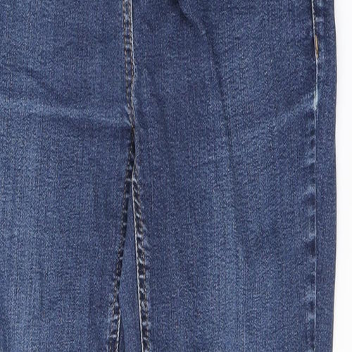 NEXT Womens Blue Cotton Skinny Jeans Size 8 L28 in Regular Zip