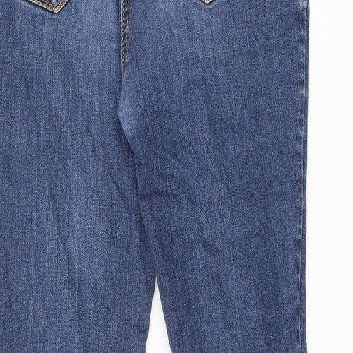 NEXT Womens Blue Cotton Skinny Jeans Size 8 L28 in Regular Zip