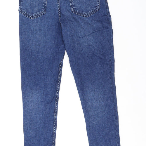 365 Denim Girls Blue Cotton Skinny Jeans Size 10-11 Years L23 in Regular Zip - Distressed