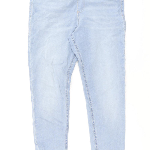 Marks and Spencer Womens Blue Cotton Jegging Jeans Size 14 L28 in Regular