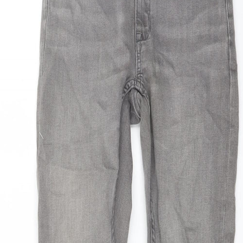 Zara Boys Grey Cotton Skinny Jeans Size 11-12 Years Regular Button