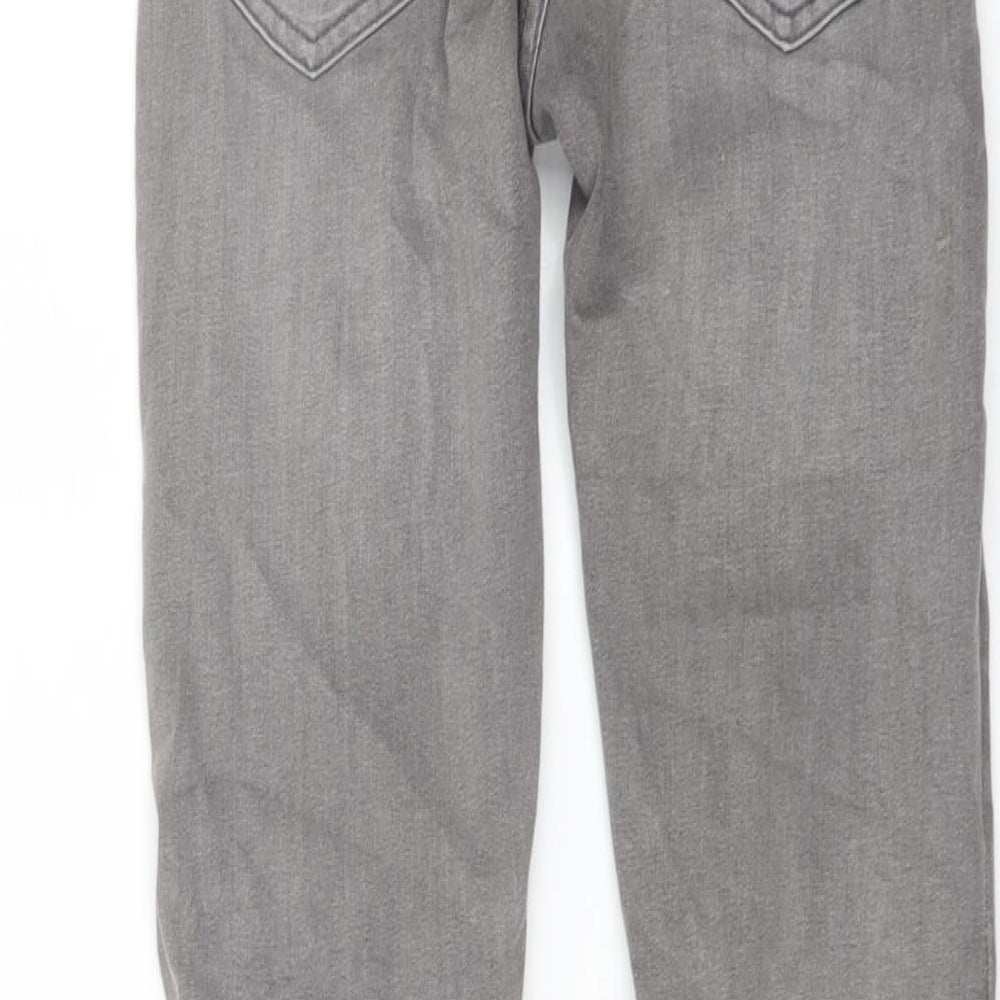 Zara Boys Grey Cotton Skinny Jeans Size 11-12 Years Regular Button