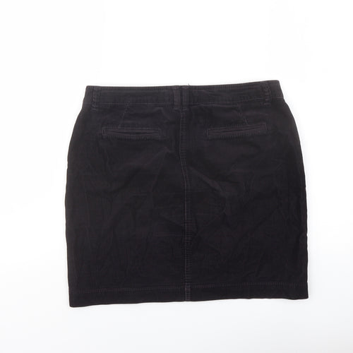 Indigo Womens Purple Cotton A-Line Skirt Size 10 Button