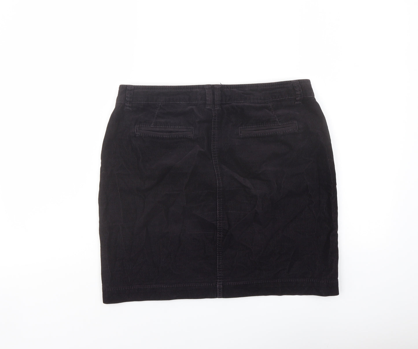 Indigo Womens Purple Cotton A-Line Skirt Size 10 Button