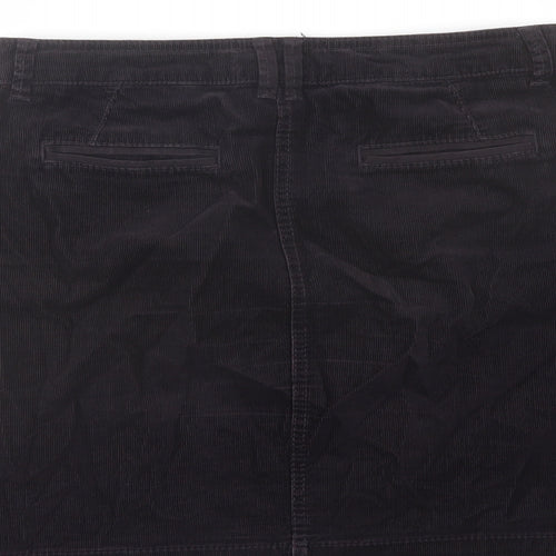 Indigo Womens Purple Cotton A-Line Skirt Size 10 Button