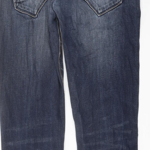 Crosshatch Mens Blue Cotton Straight Jeans Size 38 in L30 in Regular Button