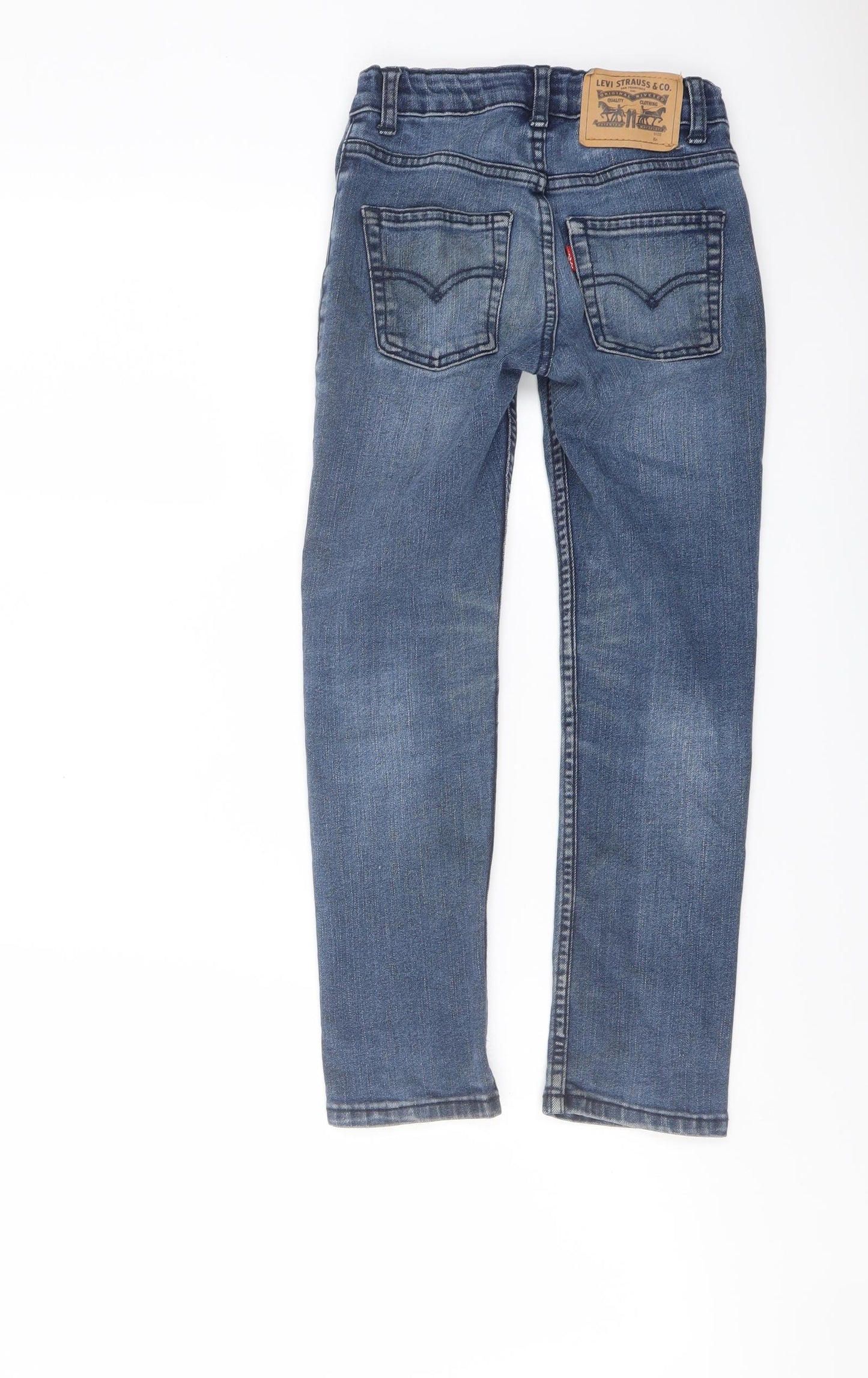 Levi's Boys Blue Cotton Skinny Jeans Size 8 Years Regular Button