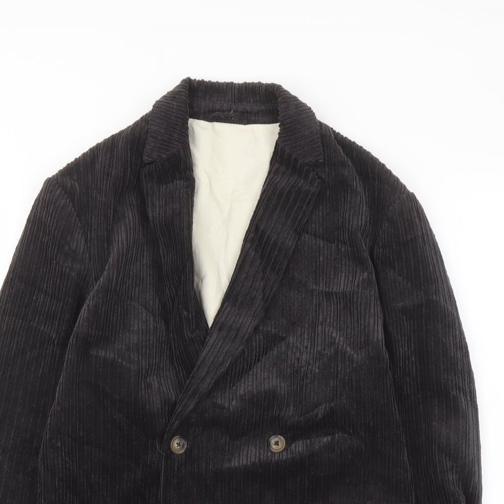 Zara Womens Black Jacket Blazer Size S Button