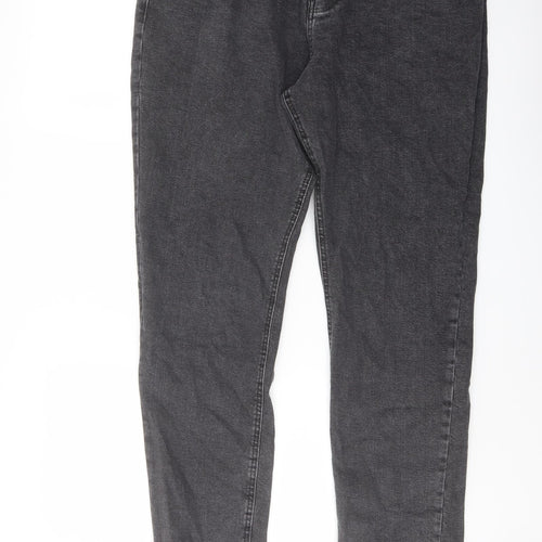 Denim & Co. Mens Grey Cotton Straight Jeans Size 36 in L32 in Relaxed Button