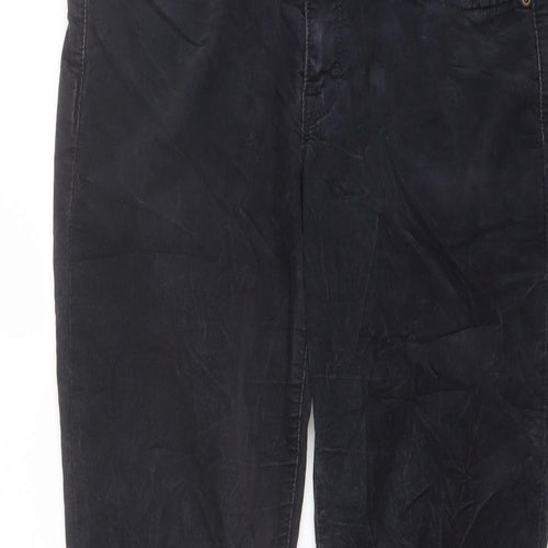 Gap Womens Blue Cotton Trousers Size 30 in L32 in Regular Button