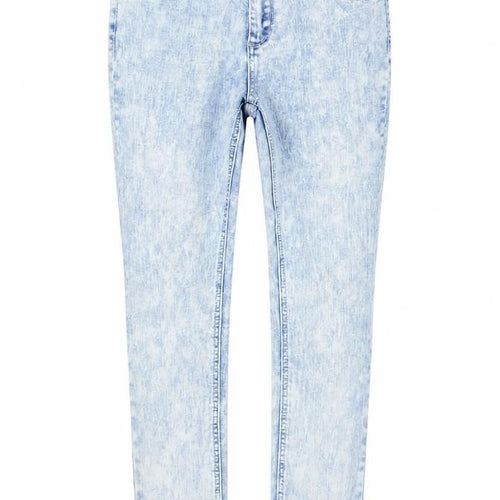 The Rockn Rev Womens Blue Cotton Skinny Jeans Size 12 L26 in Regular Button - Acid Wash