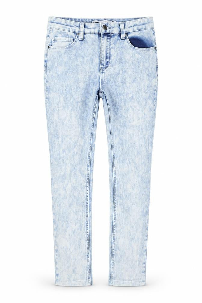 The Rockn Rev Womens Blue Cotton Skinny Jeans Size 12 L26 in Regular Button - Acid Wash