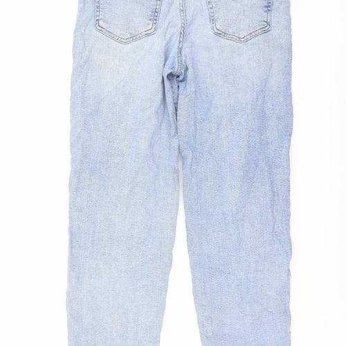 George Womens Blue Cotton Mom Jeans Size 12 L28 in Regular Button