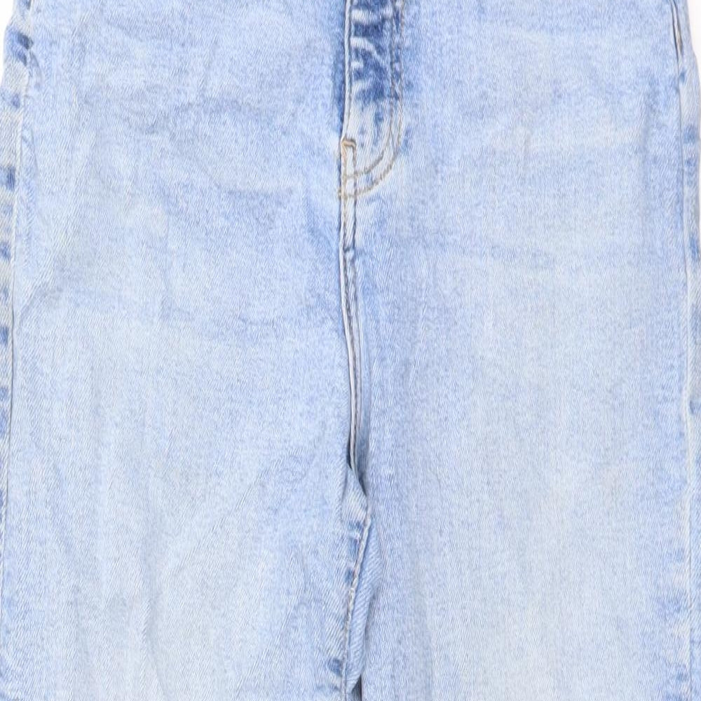 George Womens Blue Cotton Mom Jeans Size 12 L28 in Regular Button