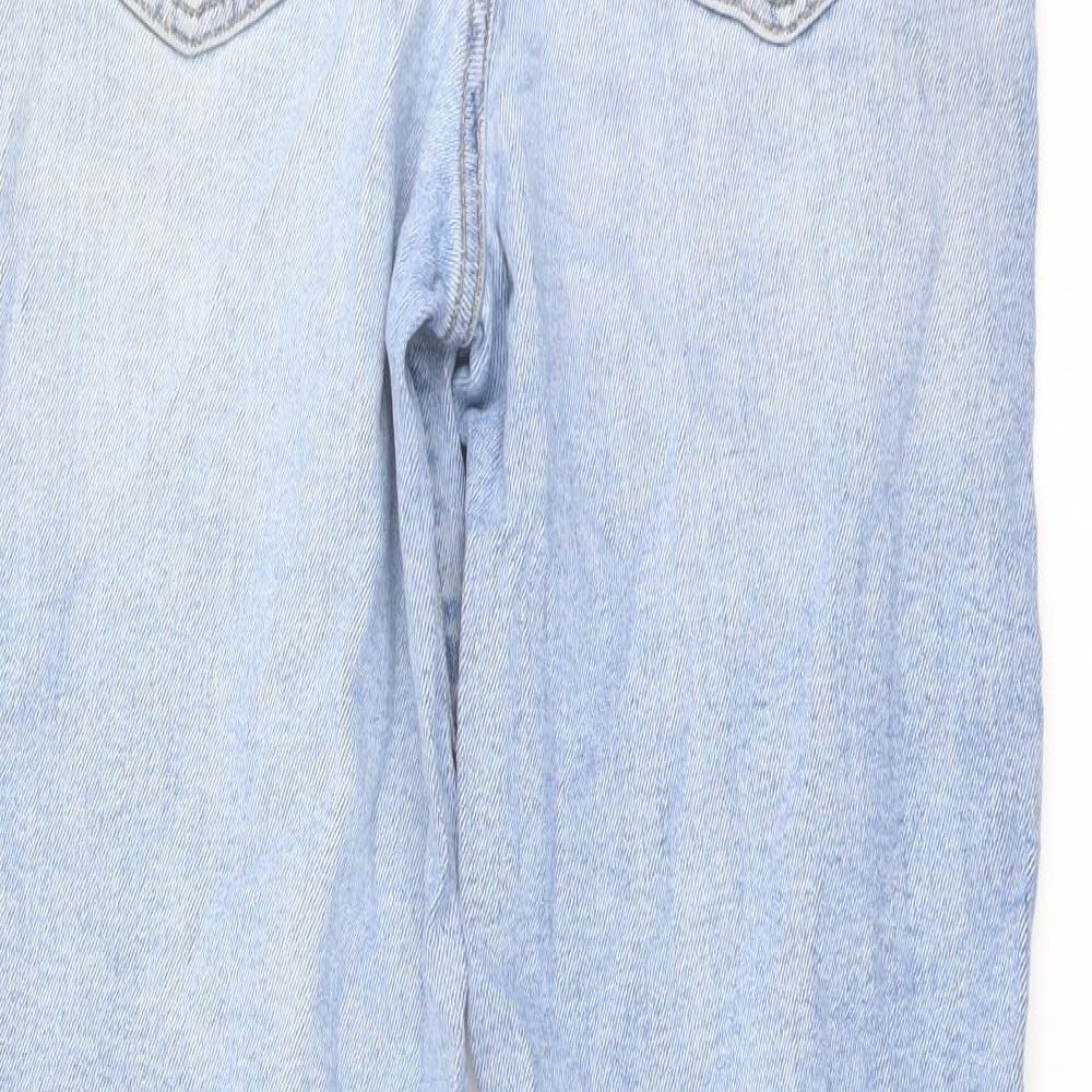 George Womens Blue Cotton Mom Jeans Size 12 L28 in Regular Button