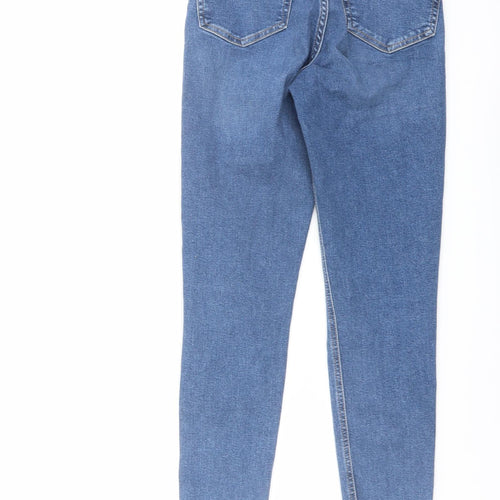 Topshop Womens Blue Cotton Skinny Jeans Size 26 in L32 in Regular Button