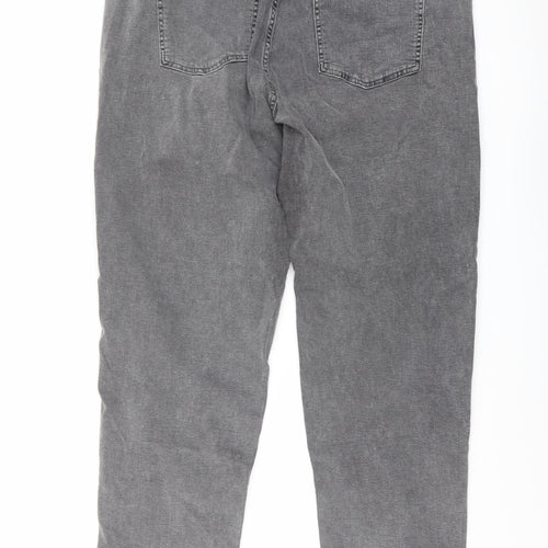 Lindex Womens Grey Cotton Straight Jeans Size 24 L27 in Regular Button