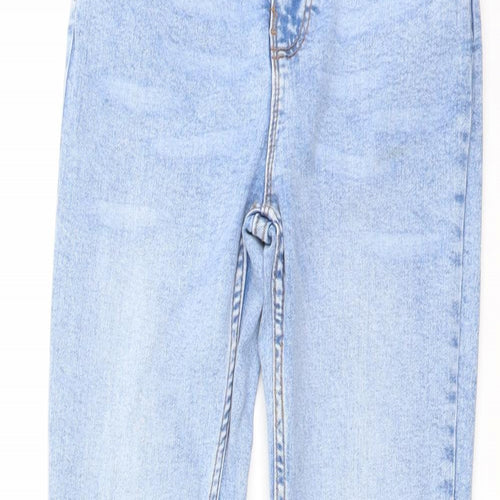 Denim & Co. Girls Blue Cotton Skinny Jeans Size 10-11 Years Regular Button