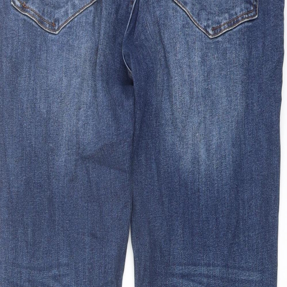 Matalan Mens Blue Cotton Straight Jeans Size 36 in L30 in Regular Button