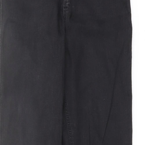 Topshop Womens Black Cotton Skinny Jeans Size 28 in L32 in Regular Button