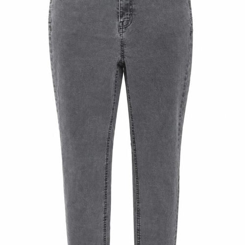 Denim & Co. Womens Grey Cotton Skinny Jeans Size 14 L26 in Regular Button
