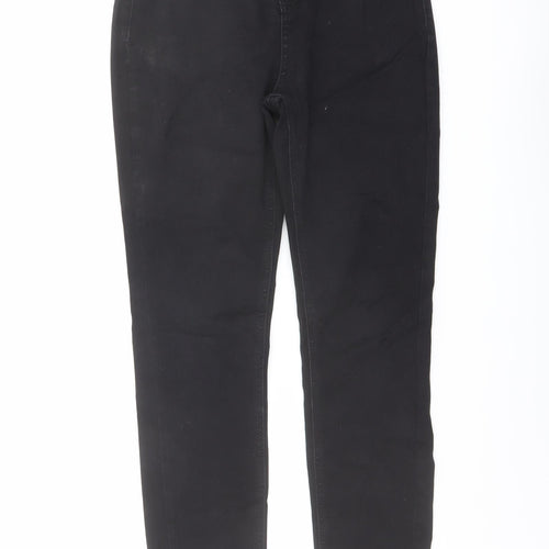 TU Womens Black Cotton Skinny Jeans Size 10 L27 in Regular Button