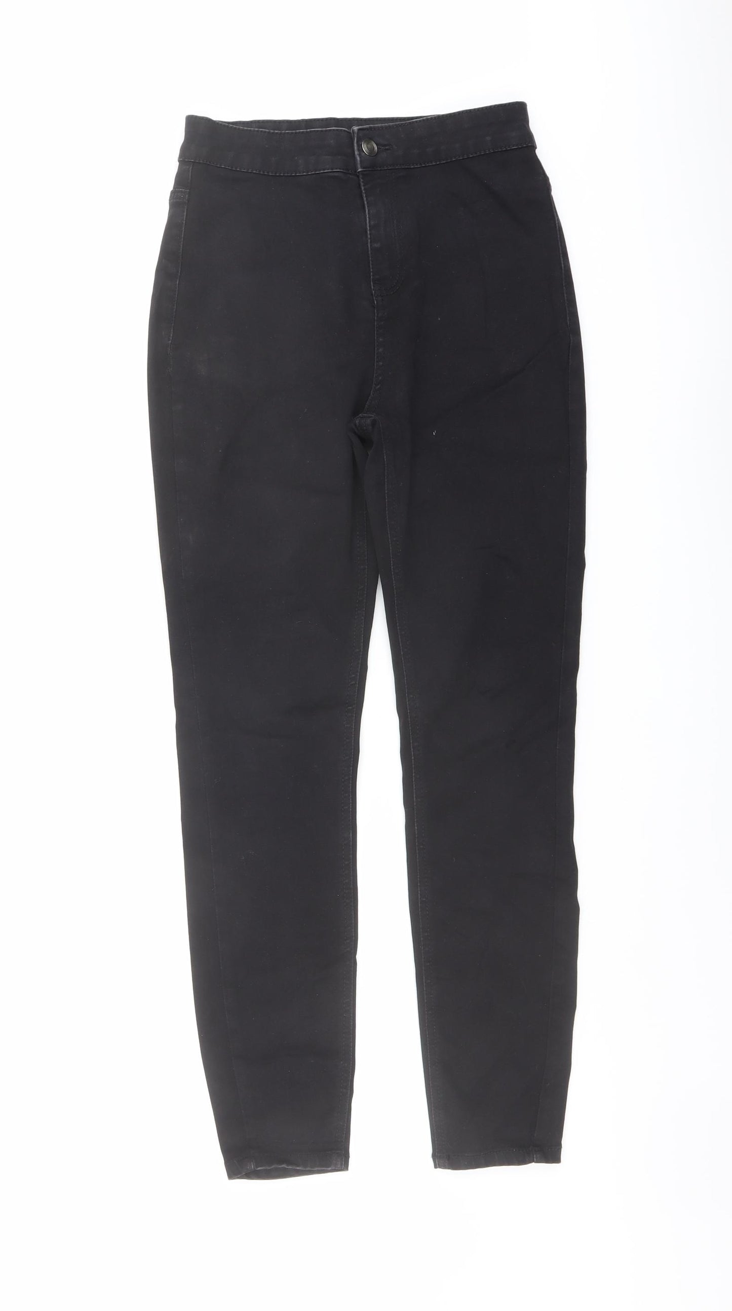 TU Womens Black Cotton Skinny Jeans Size 10 L27 in Regular Button