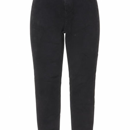 TU Womens Black Cotton Skinny Jeans Size 10 L27 in Regular Button