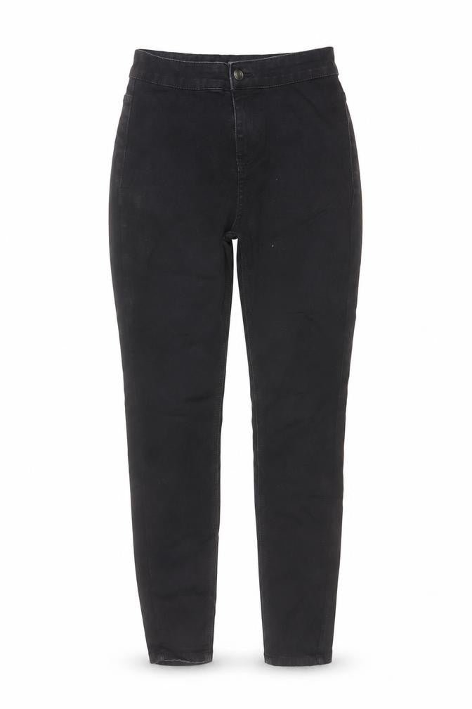 TU Womens Black Cotton Skinny Jeans Size 10 L27 in Regular Button