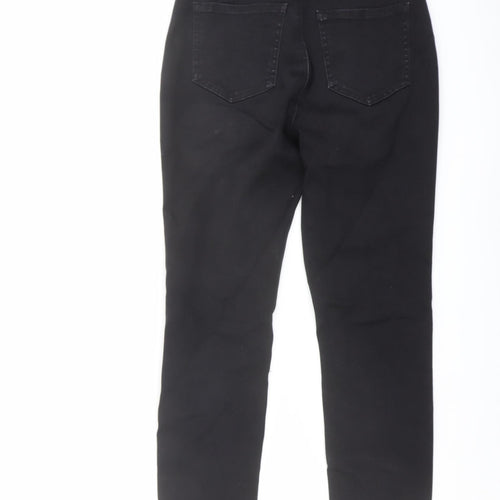TU Womens Black Cotton Skinny Jeans Size 10 L27 in Regular Button