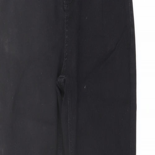 TU Womens Black Cotton Skinny Jeans Size 10 L27 in Regular Button