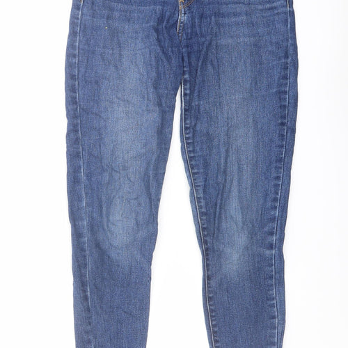 Levi's Womens Blue Cotton Skinny Jeans Size 26 in L28 in Regular Button