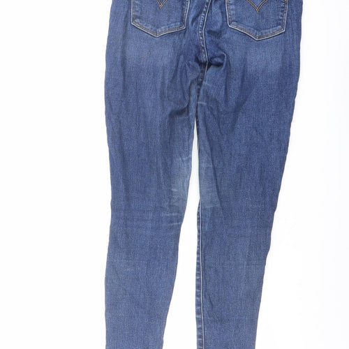 Levi's Womens Blue Cotton Skinny Jeans Size 26 in L28 in Regular Button
