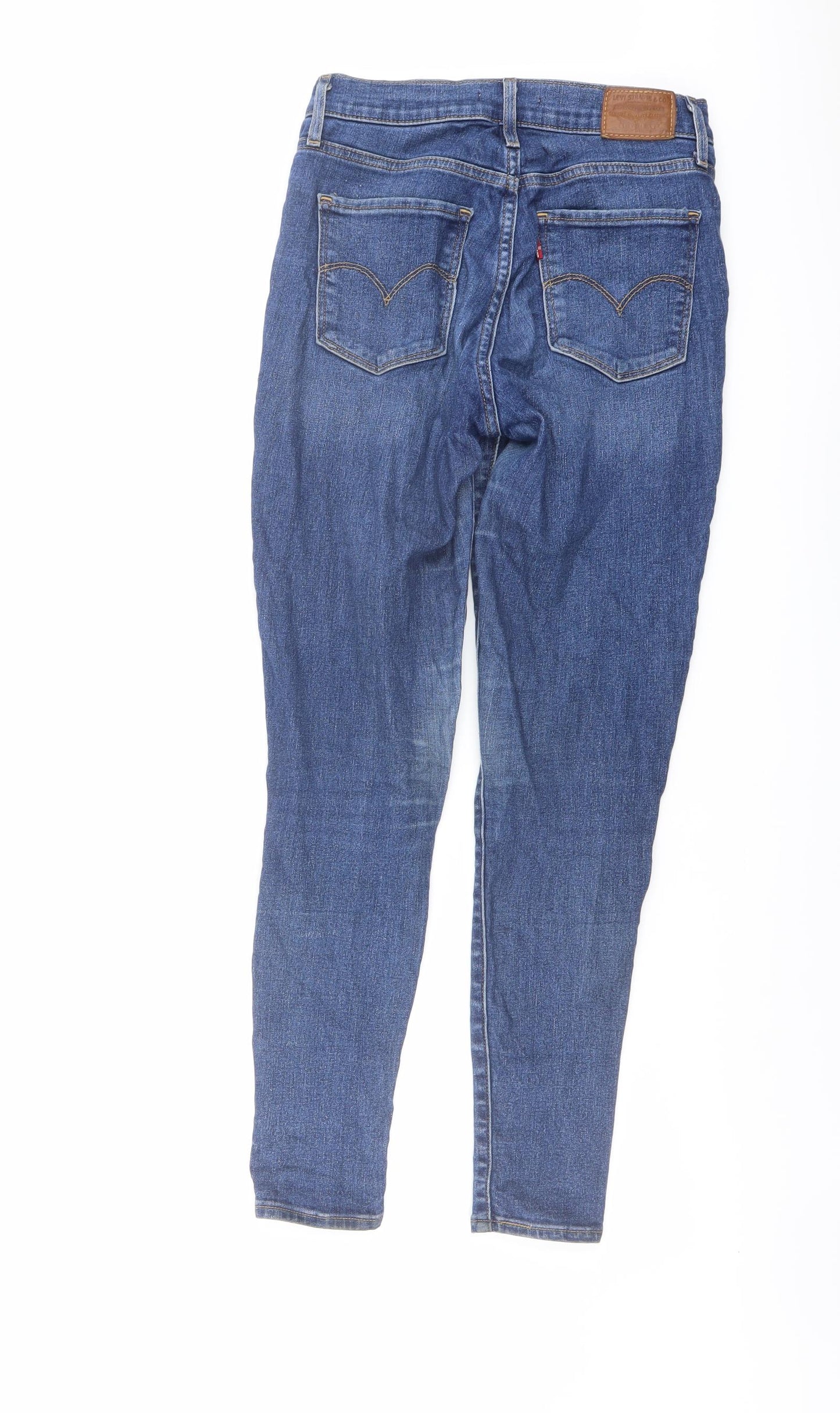 Levi's Womens Blue Cotton Skinny Jeans Size 26 in L28 in Regular Button