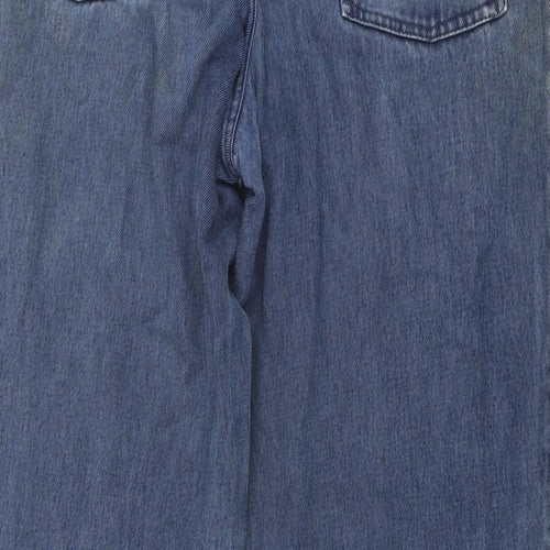 Armani Jeans Mens Blue Cotton Straight Jeans Size 34 in L30 in Regular Button