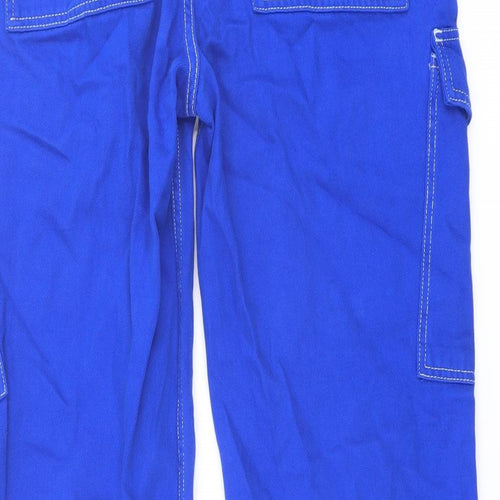 Denim & Co. Womens Blue Cotton Straight Jeans Size 12 L30 in Regular Button