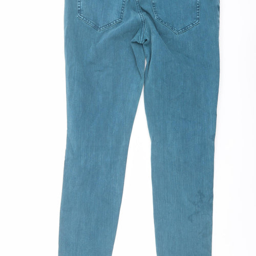 Lands' End Womens Green Cotton Skinny Jeans Size 10 L27 in Regular Button