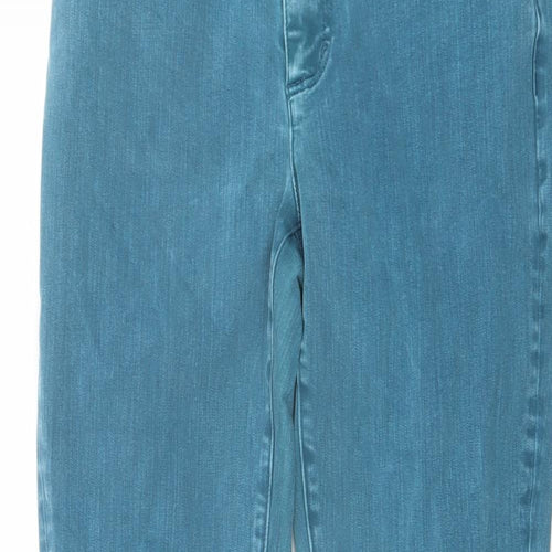 Lands' End Womens Green Cotton Skinny Jeans Size 10 L27 in Regular Button