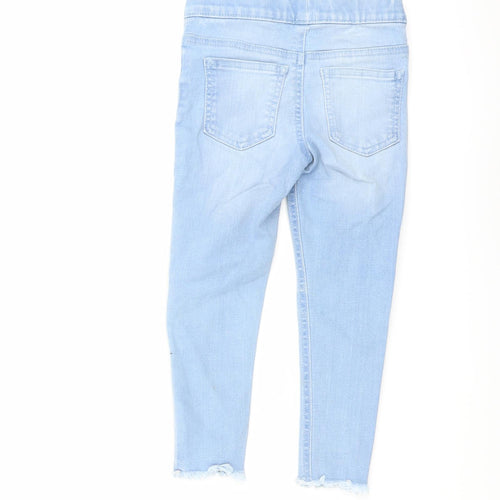 Denim & Co. Girls Blue Cotton Jegging Jeans Size 3-4 Years Regular Pullover