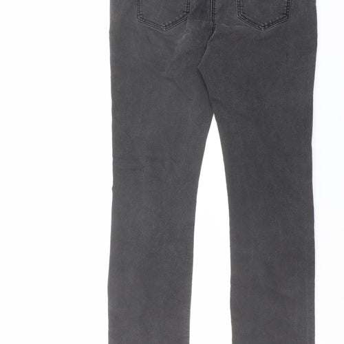 George Womens Grey Cotton Straight Jeans Size 12 L28 in Regular Button